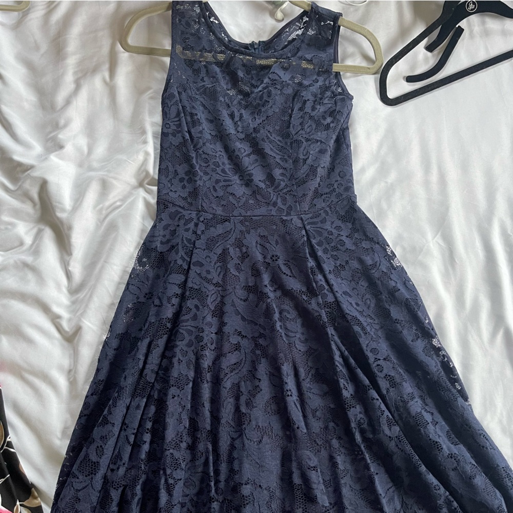 Elegant Lace High Low Dress